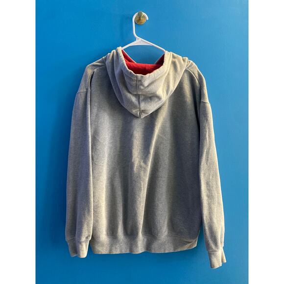 Colosseum IU INDIANA Hoosiers Drawstring Red Gray Pullover Hoodie Men's Size XL - Picture 2 of 3